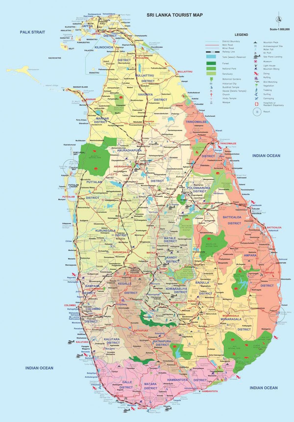 Sri Lanka ampara quận bản đồ