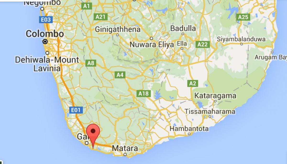  bản đồ của tây nam Sri Lanka