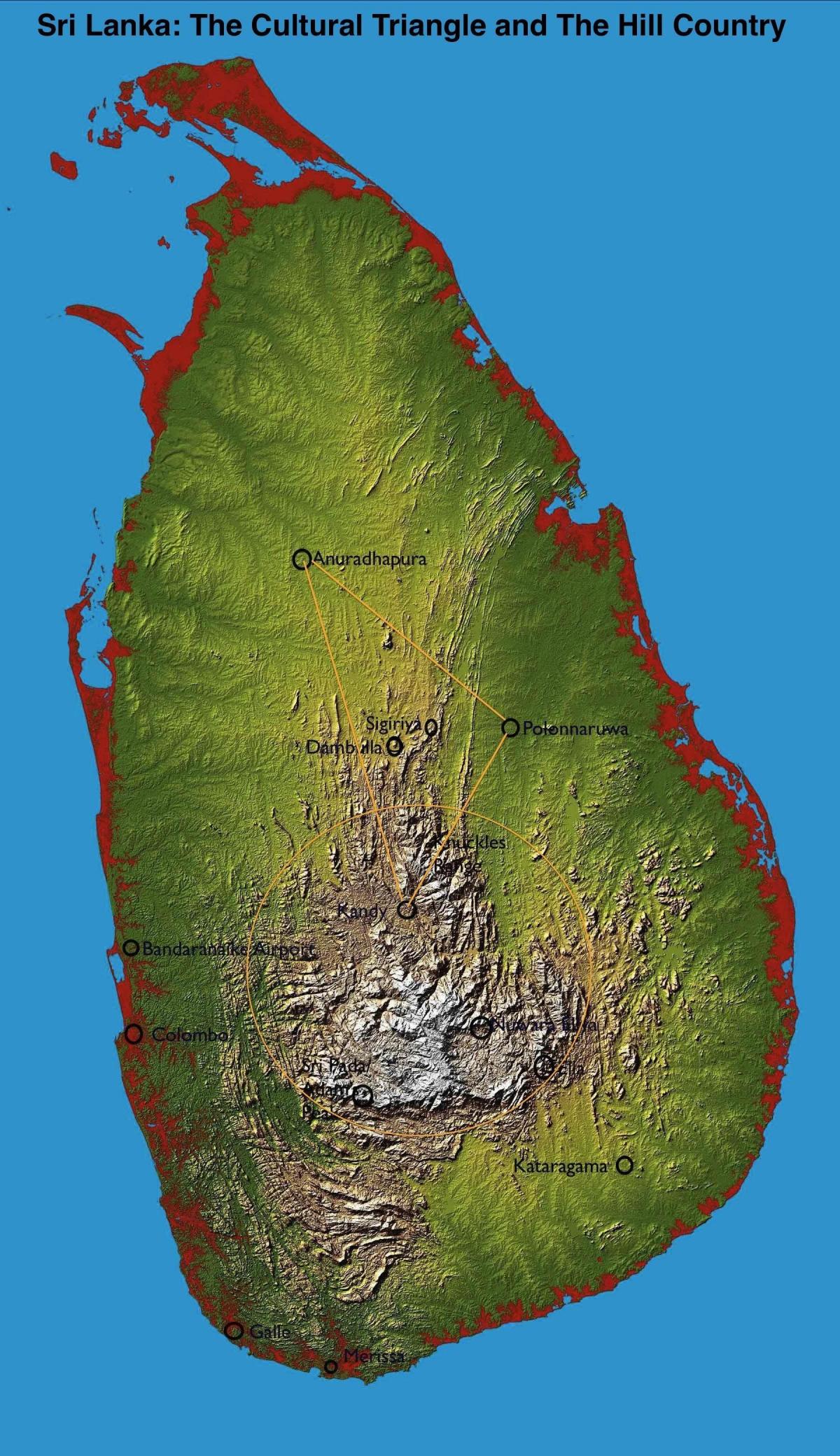 bản đồ của nước đồi Sri Lanka