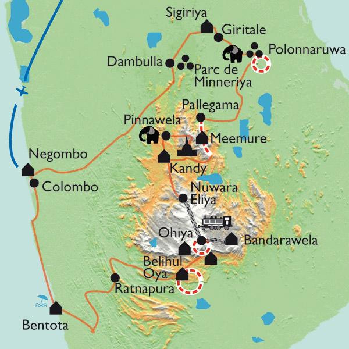 Sri Lanka bản đồ sigiriya