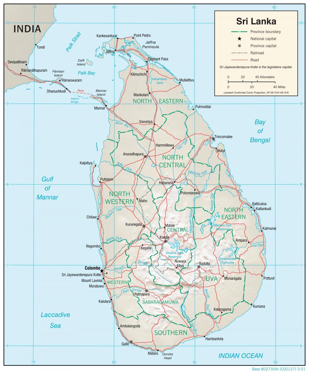 bản đồ Sri Lanka đường phố