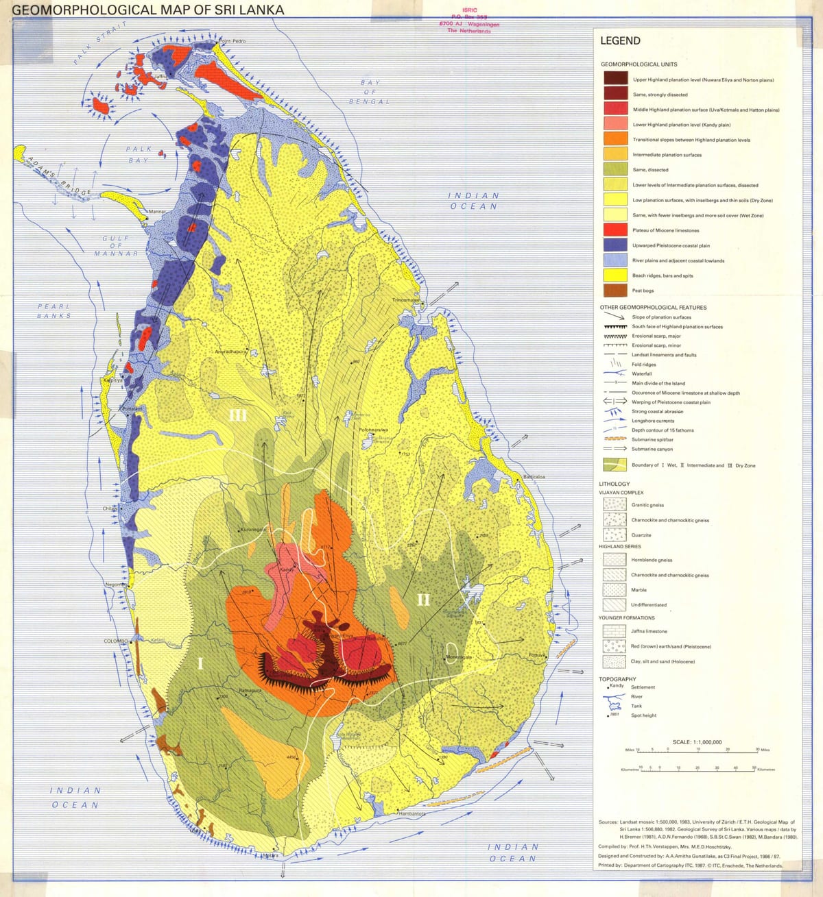 bản đồ của đất bản đồ của Sri Lanka