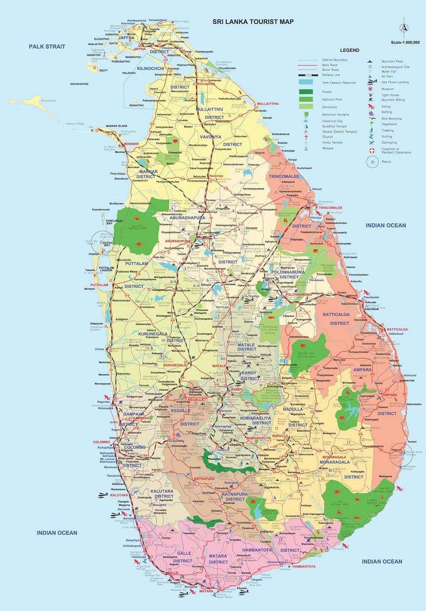 Sri Lanka ampara quận bản đồ