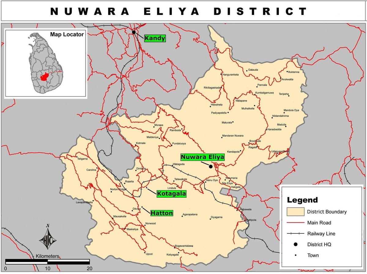 bản đồ của riverston Sri Lanka