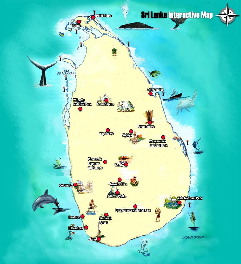 bản đồ của singapore Sri Lanka