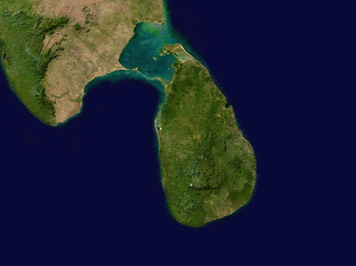 trực tuyến, bản đồ vệ tinh của Sri Lanka