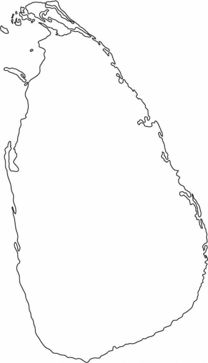 bản đồ của Sri Lanka ẩn