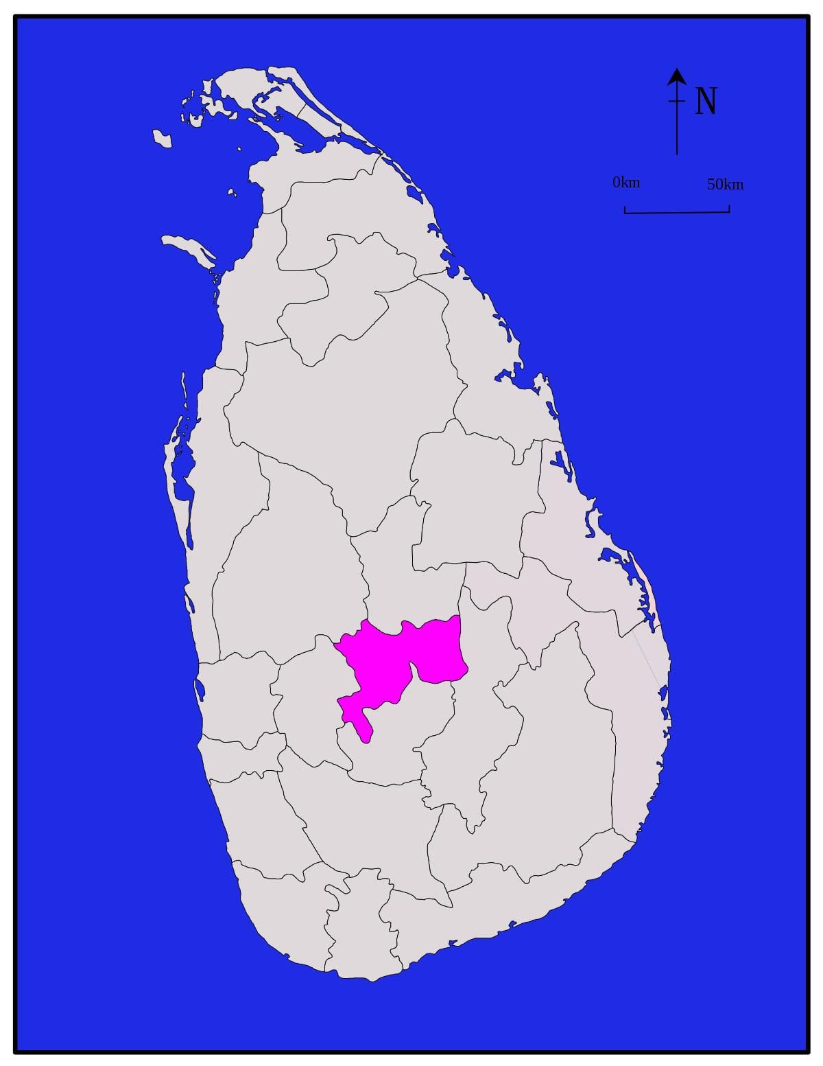 yên ở Sri Lanka bản đồ