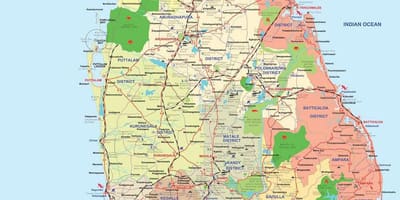 Sri Lanka ampara quận bản đồ