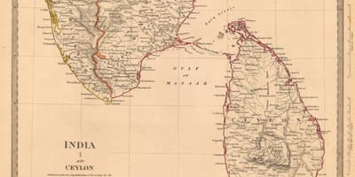 Già Ceylon bản đồ