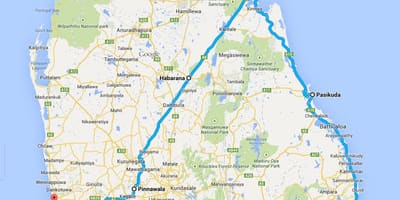 Sri Lanka bãi biển tốt nhất bản đồ