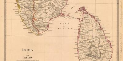Già Ceylon bản đồ
