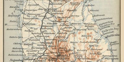 Ceylon trên bản đồ