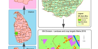Bản đồ của gn bộ phận bản đồ Sri Lanka