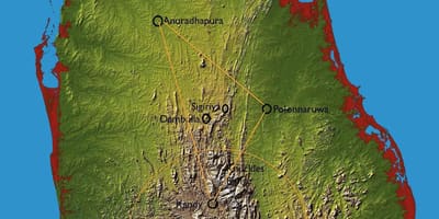 Bản đồ của nước đồi Sri Lanka