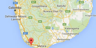Sri Lanka bờ biển phía nam bản đồ