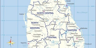 Bản đồ của sân bay quốc tế ở Sri Lanka
