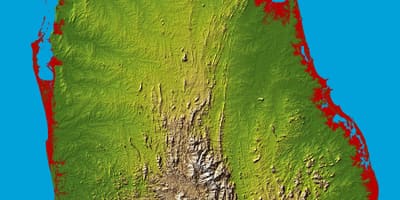 Bản đồ của Sri Lanka 3d