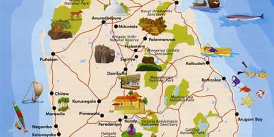 Sri Lanka đảo bản đồ