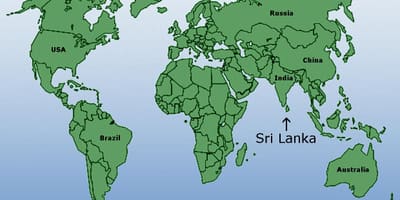 Bản đồ thế giới đang ở Sri Lanka