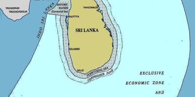 Bản đồ của Sri Lanka biển