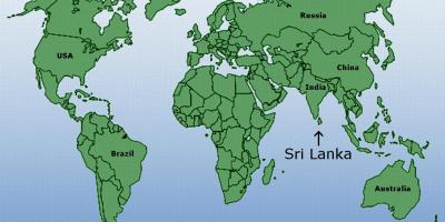 Bản đồ thế giới đang ở Sri Lanka