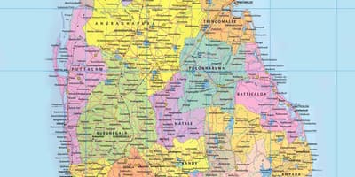 Sri Lanka cây số bản đồ