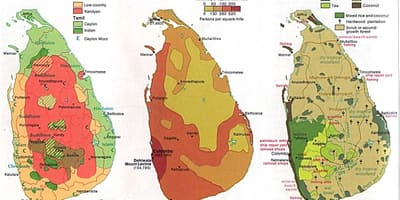Bản đồ của Sri Lanka nông nghiệp