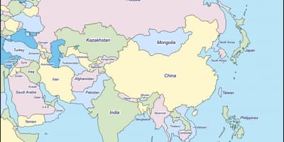 Bản đồ của Sri Lanka và nước xung quanh