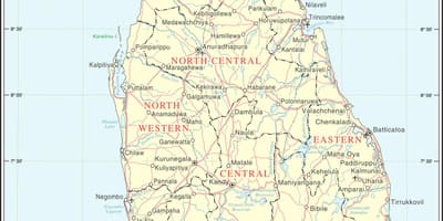 Sân bay Sri Lanka bản đồ