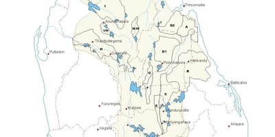 Bản đồ của xe tăng ở Sri Lanka