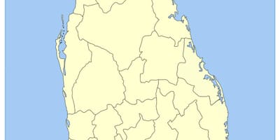 Bản đồ của xuống phía nam, Sri Lanka